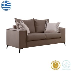 Intrahome Καναπές Verona Intrahome 2θέσιος μόκα ύφασμα με μαξιλάρια σε κρεμ απόχρωση 173x93x100εκ | SKU: INTRAPA-279111102
