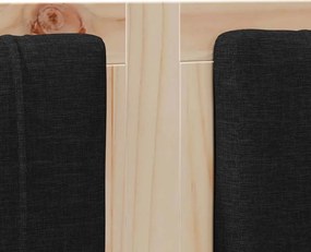 vidaXL Ταπετσαρισμένο κεφαλάρι Καφέ 180 cm Στερεά ξυλεία πεύκου