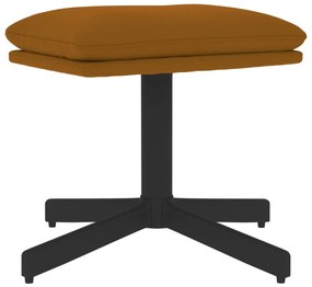 vidaXL Υποπόδιο Καφέ 60x60x36 εκ. Βελούδινο