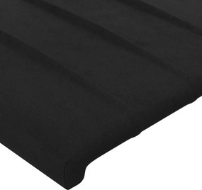 vidaXL Κεφαλάρι Μαύρο Βελούδινο 90x5x118/128 εκ.