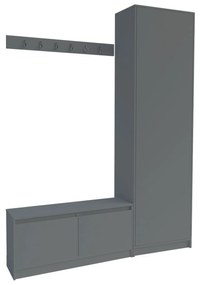 Σετ Εισόδου Sara Γκρι 150x33x205cm - GR-SARASET-2