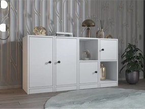 Stewehome Κονσόλα με ράφι και ντουλάπι σκανδιναβικού στιλ Λευκό 131x40x72 cm