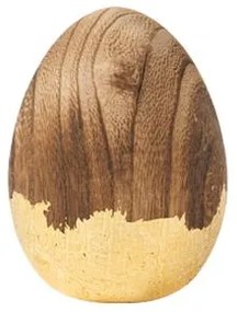 Beauty Home Διακοσμητικό Ξύλινο Αυγό 6,9 x 5,1 CM