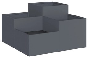 vidaXL Κήπος Γλάστρα 100x100x48 εκ. Ανθρακί Ατσάλι