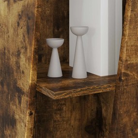 vidaXL Πλευρικό Ράφι Καπνιστό Δρύς 33 x 32 x 100,5 εκ