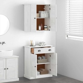 vidaXL Σετ Επίπλων Μπάνιου με ράφι VIGO 2 pcs Λευκό και Αντίκα Λευκό