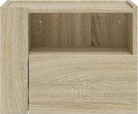 vidaXL Κομοδίνα Επιτοίχιο Sonoma Δρυς 45x30x35 εκ.