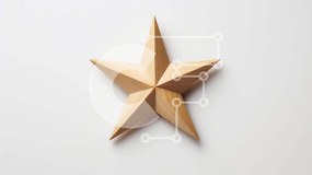 Intra Συλλεκτικό Ξύλινο Παζλ Plywood 4mm - Ξύλινο αντικείμενο σε σχήμα αστεριού σε λευκό φόντο Σε Ξύλινο Κουτί - Διαστάσεις: 10x10 cm – 25 κομμάτια