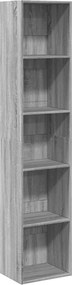 vidaXL Βιβλιοθήκη Γκρι Sonoma 40x30x189 εκ. από Επεξεργ. Ξύλο