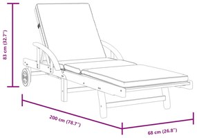 ΞΑΠΛΩΣΤΡΕΣ ΜΕ ΜΑΞΙΛΑΡΙΑ 2 ΤΕΜ. 200X68X83 ΕΚ. ΜΑΣΙΦ ΞΥΛΟ ΑΚΑΚΙΑΣ 3206372