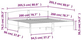 ΠΛΑΙΣΙΟ ΚΡΕΒΑΤΙΟΥ ΜΕ ΚΕΦΑΛΑΡΙ ΛΕΥΚΟ 200X200 ΕΚ. ΑΠΟ ΜΑΣΙΦ ΠΕΥΚΟ 3216189