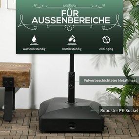 Βάση ομπρέλας, βάση ομπρέλας, θήκη ομπρέλας, 54,5 x 54,5 x 46,5 cm, μαύρο