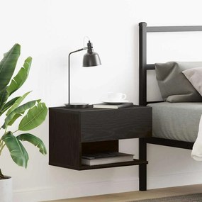 vidaXL Κομοδίνο Μαύρη Οξυά 46 x 30 x 30 εκ Επεξεργασμένο ξύλο