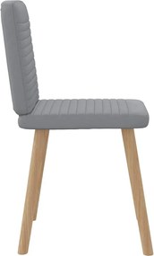 vidaXL Καρέκλες Τραπεζαρίας 4 τεμ Αν. Γκρι Υφασμάτινες