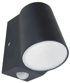 LED COB WALL SENSOR LUMINAIRE 6W 400LM 100° 230V AC 3.000K DARK GREY CRI80 IP54 30.000HRS ACA LG0509GPIR