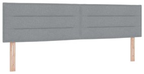 vidaXL Κρεβάτι Box Spring  με Στρώμα σε Ανοιχτό Γκρι 180x200 εκ. Ύφασμα