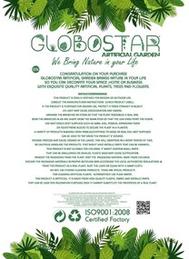 GloboStar® Artificial Garden SAMOTHRAKI 20199 Διακοσμητικό Πλεκτό Καλάθι - Κασπώ Γλάστρα - Flower Pot  Μπεζ με Λευκό Π35cm x Υ40cm