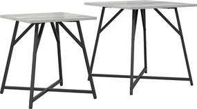 vidaXL Σετ βοηθητικά τραπεζάκια 2 pcs Γκρι Σονομα και Μαύρο