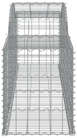 Συρματοκιβώτια Τοξωτά 17 τεμ. 300x50x60/80 εκ. Γαλβαν. Ατσάλι - Ασήμι