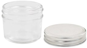 vidaXL Βάζα Μαρμελάδας 24 τεμ. 110 ml Γυάλινα με Ασημένια Καπάκια