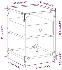 ΚΟΜΟΔΙΝΑ 2 ΤΕΜ. ΚΑΦΕ ΔΡΥΣ 40X40X55 ΕΚ. ΑΠΟ ΕΠΕΞΕΡΓ. ΞΥΛΟ 846083