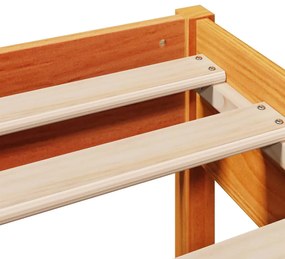 Σκελετός Κρεβ. Χωρίς Στρώμα Καφέ Κεριού 135x190 εκ Μασίφ Πεύκο - Καφέ