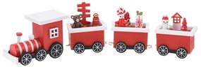 Χριστουγεννιάτικο Διακοσμητικό Τρενάκι (25x3x6.5) K-M Red GR9002230