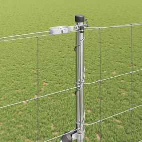 vidaXL Συρματόπλεγμα με ακίδες 25 x 1,5 m Ασημί Δίχτυ
