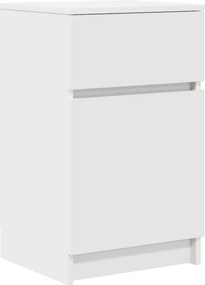 vidaXL Κομοδίνα 2 τεμ. Λευκά 39x35x65 εκ. από Επεξεργασμένο Ξύλο