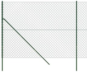vidaXL Συρματόπλεγμα Περίφραξης Πράσινο 2,2 x 10 μ. με Στύλους