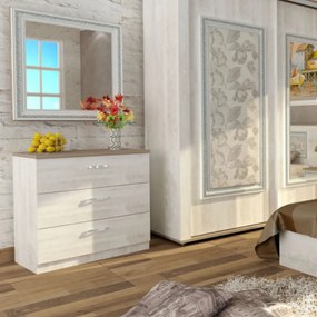 Τουαλέτα με ΔΩΡΟ καθρέφτη, Classiko, 74,5x44x70, Genomax Genom1210001117