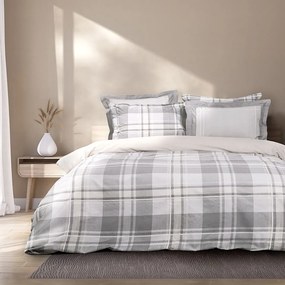 Σεντόνια Arthur (Σετ 4τμχ) Grey-Beige Nima Υπέρδιπλo 240x260cm 100% Βαμβάκι