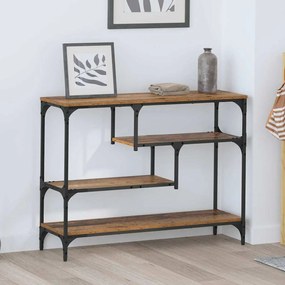 vidaXL Τραπέζι κονσόλας με ράφι Παλαιό ξύλο 100 x 30 x 75 εκ