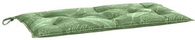 Μαξιλάρι Πάγκου Κήπου Σχέδιο Φύλλων 110 x 50 x 7 εκ. Υφασμάτινο - Πράσινο