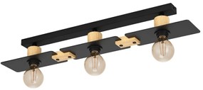 Φωτιστικό Οροφής Eglo 43751 BRAMERTON Καφέ (Brown)|Μαύρο Ματ (Black Mat)