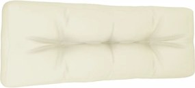 vidaXL Μαξιλάρι Παλέτας Κρεμ 120 x 40 x 12 εκ. Υφασμάτινο