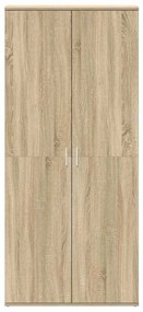 vidaXL Ντουλάπα Παπουτσιών Καφέ 80 x 39 x 180 εκ Επεξεργασμένο ξύλο