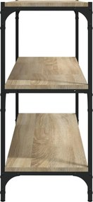 vidaXL Βιβλιοθήκη Sonoma Δρυς 80x33x70,5 εκ. Επεξεργ. Ξύλο &amp; Ατσάλι