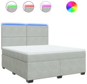 ΚΡΕΒΑΤΙ BOXSPRING ΜΕ ΣΤΡΩΜΑ ΑΝΟΙΧΤΟ ΓΚΡΙ 180X200 ΕΚ. ΒΕΛΟΥΔΙΝΟ 3293272