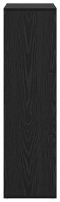 vidaXL Βιβλιοθήκη Μαύρη δρυς 69.5 x 29 x 103.5 εκ Επεξεργασμένο ξύλο