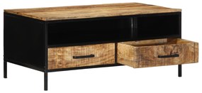 vidaXL Τραπεζάκι Καφέ 90x50x40 cm Μασίφ Ξύλο Ρουστίκ Μάνγκο