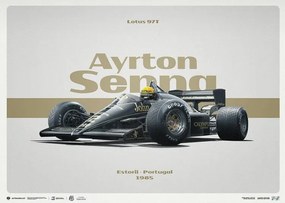 Εκτύπωση τέχνης Lotus 97T - Ayrton Senna - Horizontal Tribute - Estoril, 1985, Automobilist