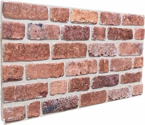 vidaXL Πάνελ τοίχου 10 pcs Κόκκινο 100 x 50 cm Αφρός EPS