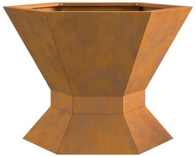 vidaXL Εστία Φωτιάς Εξαγώνια 50x50x40 εκ. Από Χάλυβα Ανθεκτικού στις Καιρικές Συνθήκες