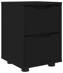 vidaXL Κομοδίνο με συρτάρι Μαύρο 30,5 x 30 x 43 εκ Επεξεργασμένο ξύλο