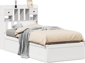 vidaXL Σκελετός Κρεβ. Χωρίς Στρώμα Λευκό 90x190 εκ Μασίφ Πεύκο