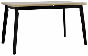 Τραπέζι Victorville 130, Μαύρο, Sonoma οξιά, 75x80x140cm, 30 kg, Επιμήκυνση, Πλαστικοποιημένη μοριοσανίδα, Ξύλο, Μερικώς συναρμολογημένο, Ξύλο: Οξιά