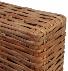 vidaXL Πολυθρόνα από Γνήσιο Ρατάν με Μαξιλάρια