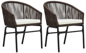 vidaXL Σετ Τραπεζαρίας Κήπου 3 Τεμαχίων Καφέ