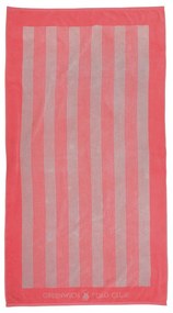 Πετσέτα Θαλάσσης 3887 Coral-Ecru Greenwich Polo Club Beach 90x170cm 100% Βαμβάκι